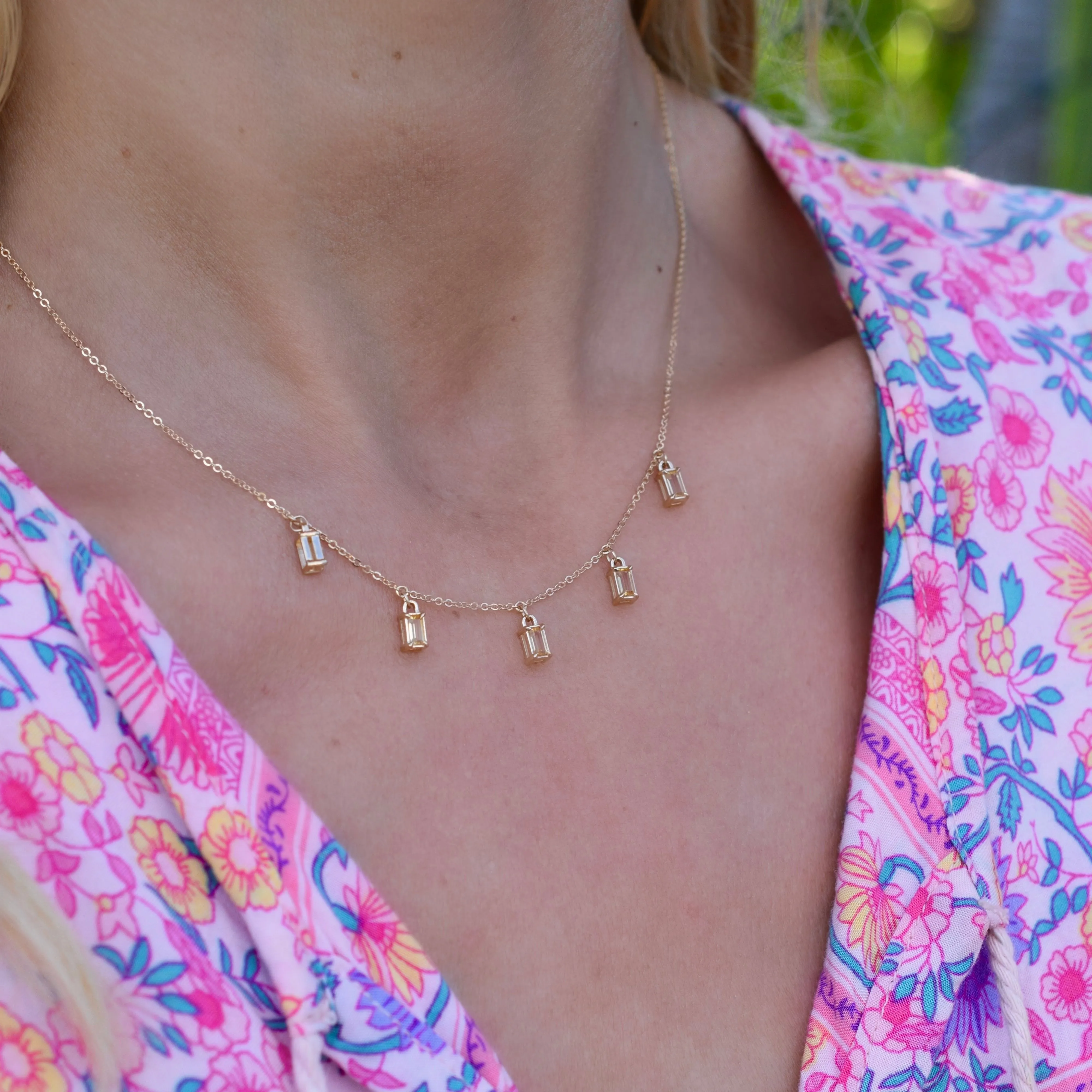 Providence 5 Citrine Drop Necklace in 14k Gold (November) sold by Haverhill product image thumbnail 2