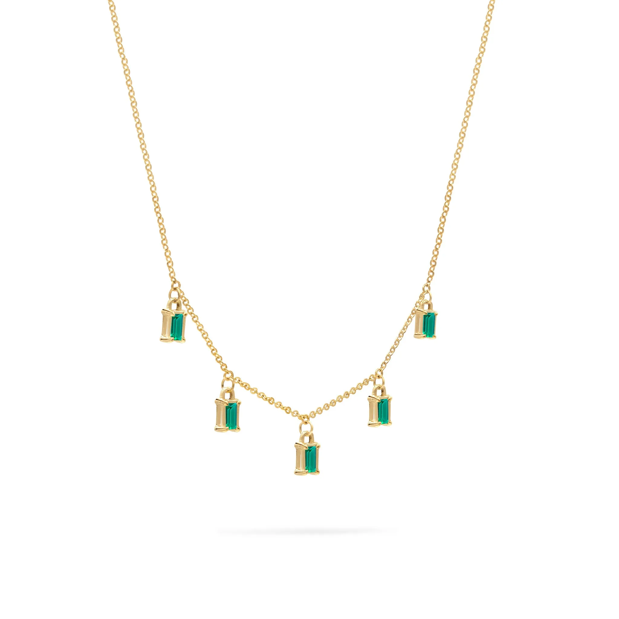 Providence 5 Emerald Drop Necklace in 14k Gold (May) sold by Haverhill product image thumbnail 4