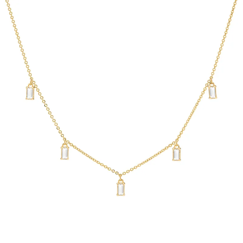 Providence 5 Birthstone Drop Necklace in 14k Gold sold by Haverhill