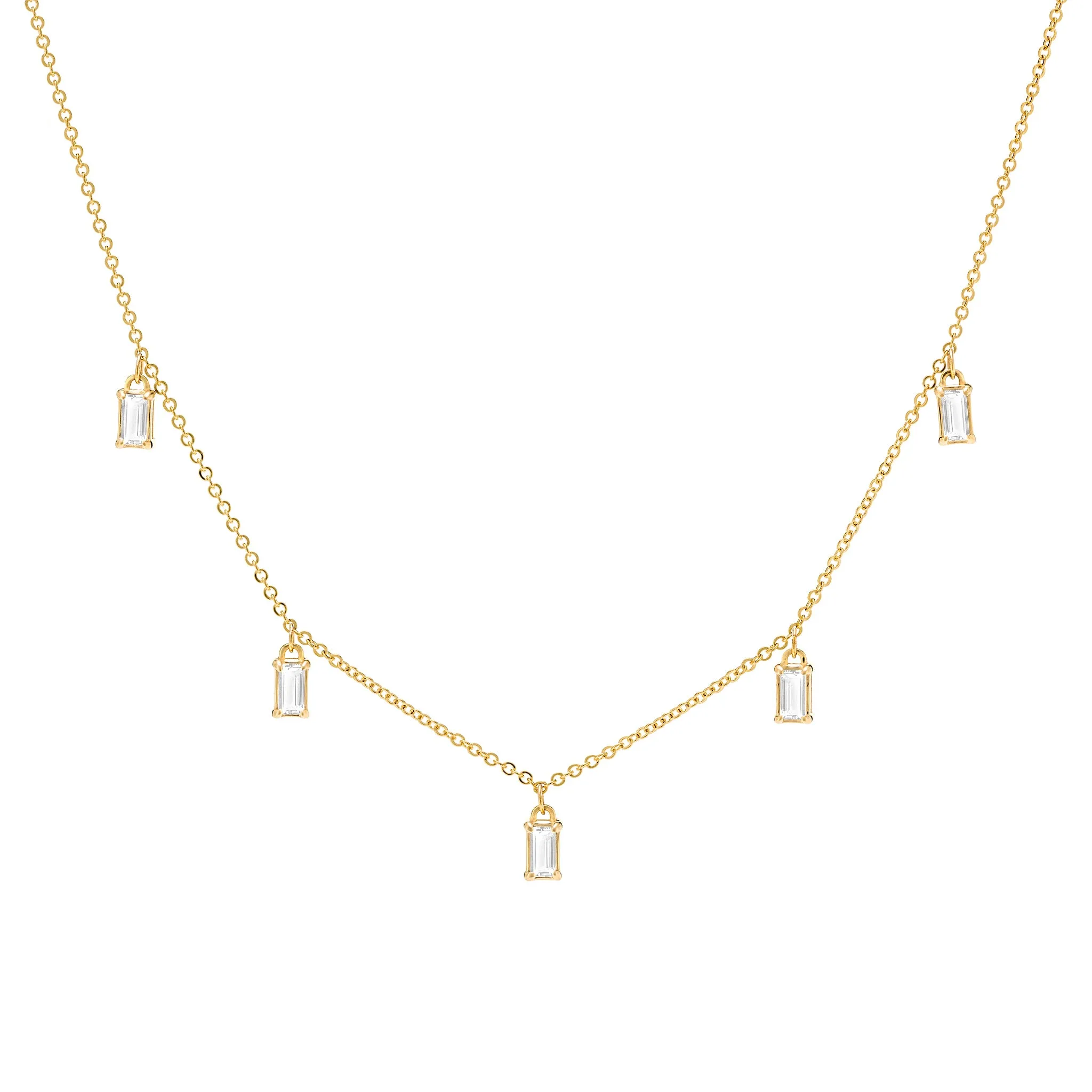 Providence 5 Birthstone Drop Necklace in 14k Gold sold by Haverhill