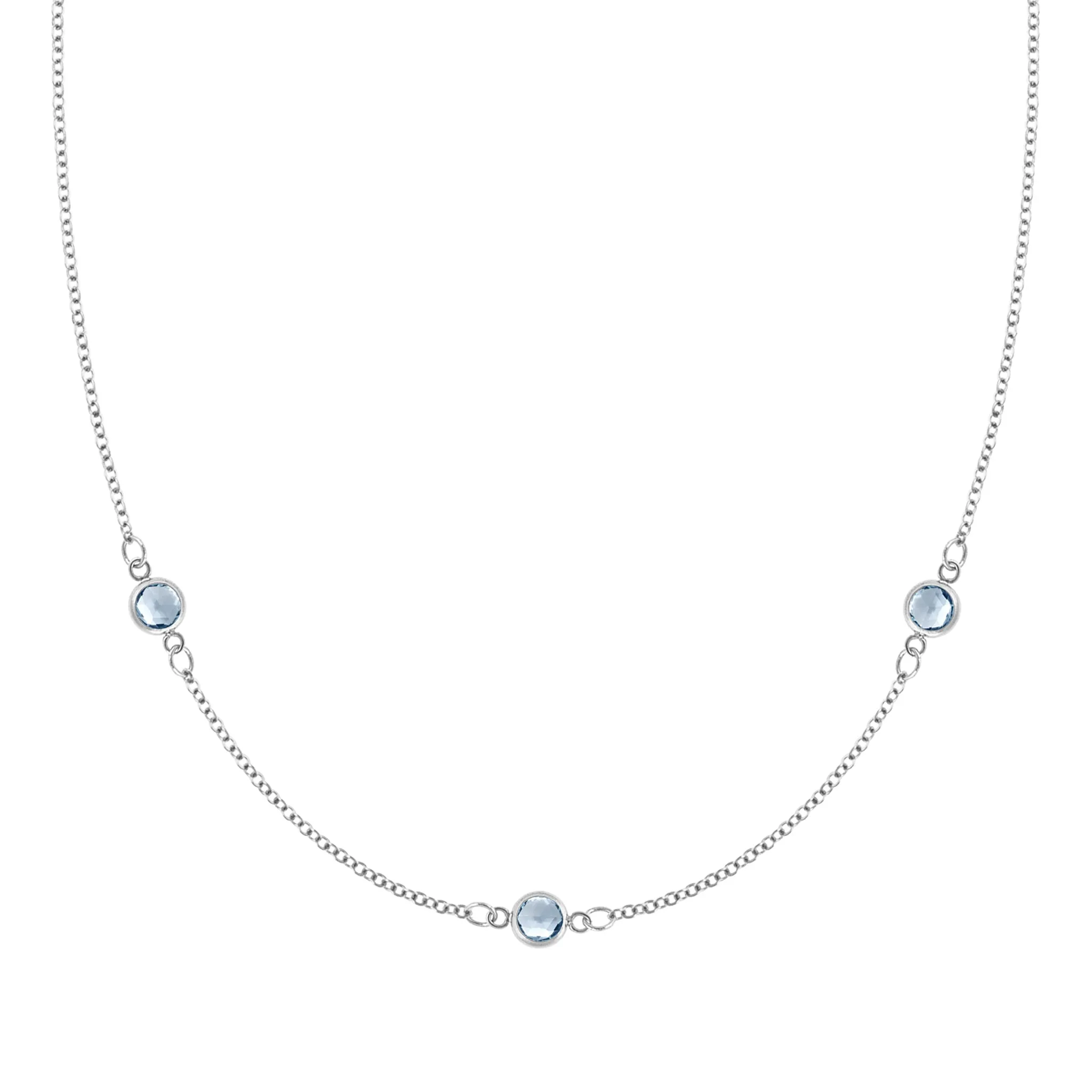 Bayberry 3 Aquamarine Necklace in 14k Gold (March) sold by Haverhill product image thumbnail 4