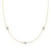 Bayberry 3 Aquamarine Necklace in 14k Gold (March) sold by Haverhill