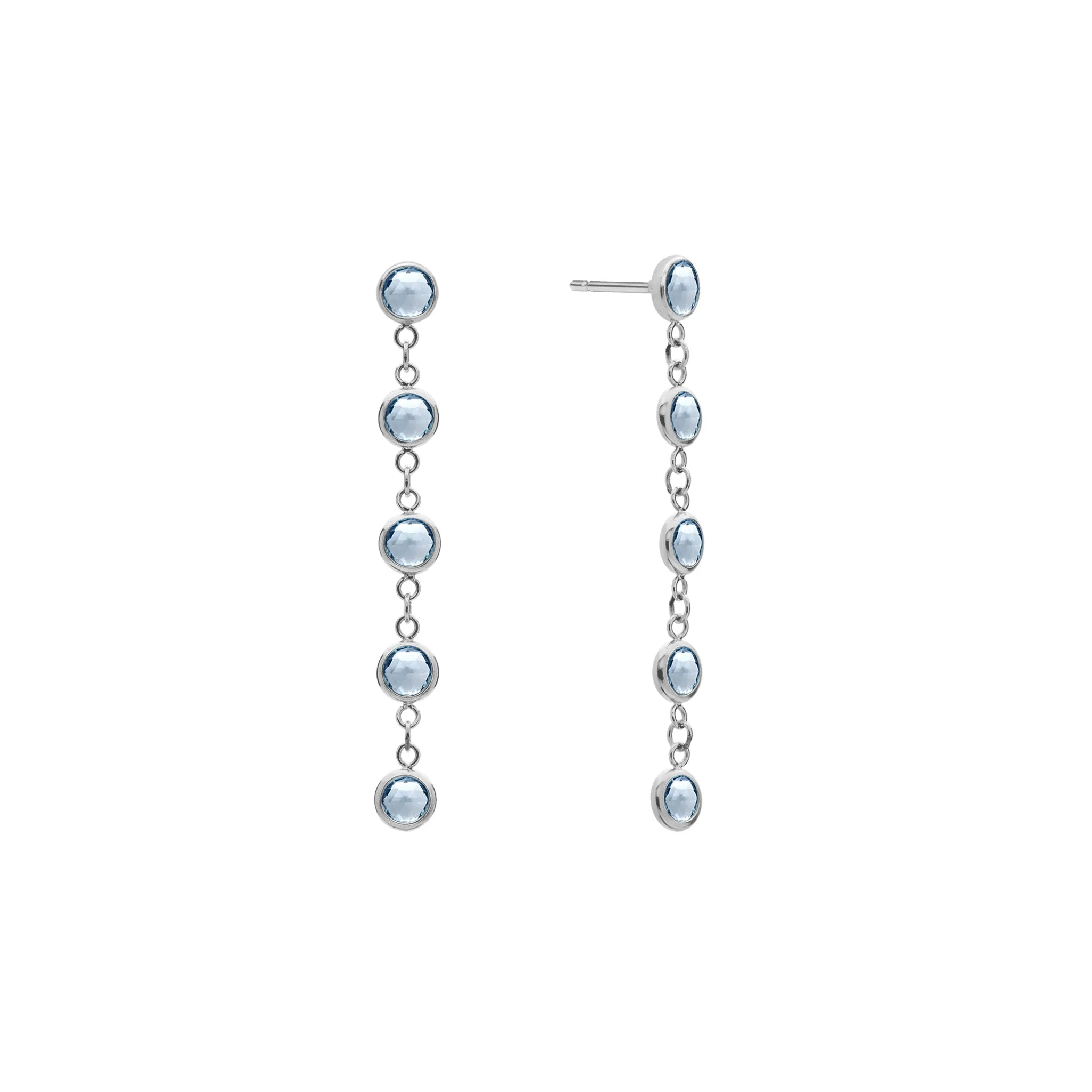Newport Aquamarine Earrings in 14k Gold (March) sold by Haverhill product image thumbnail 5