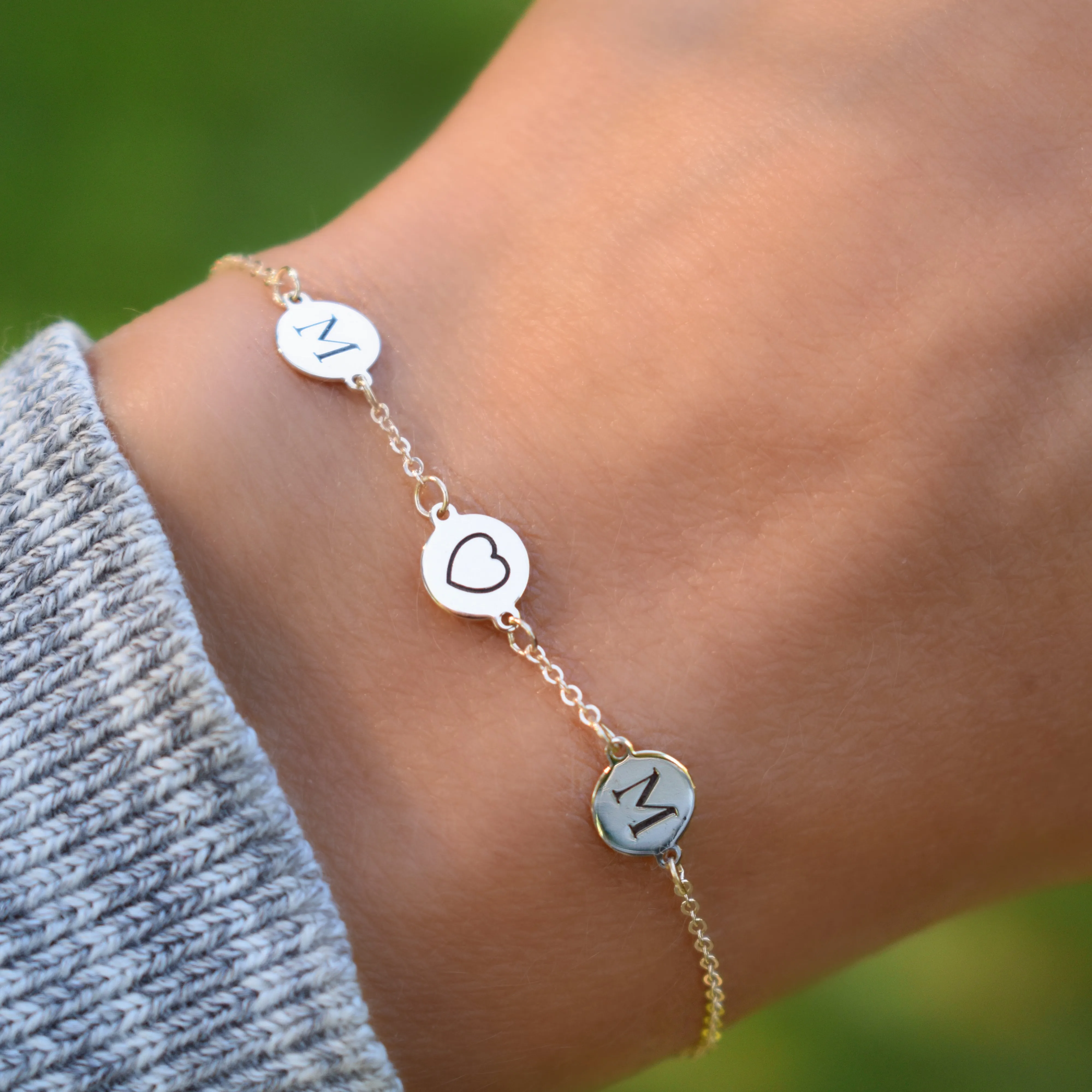 Mom Heart Bracelet in 14k Gold sold by Haverhill product image thumbnail 3