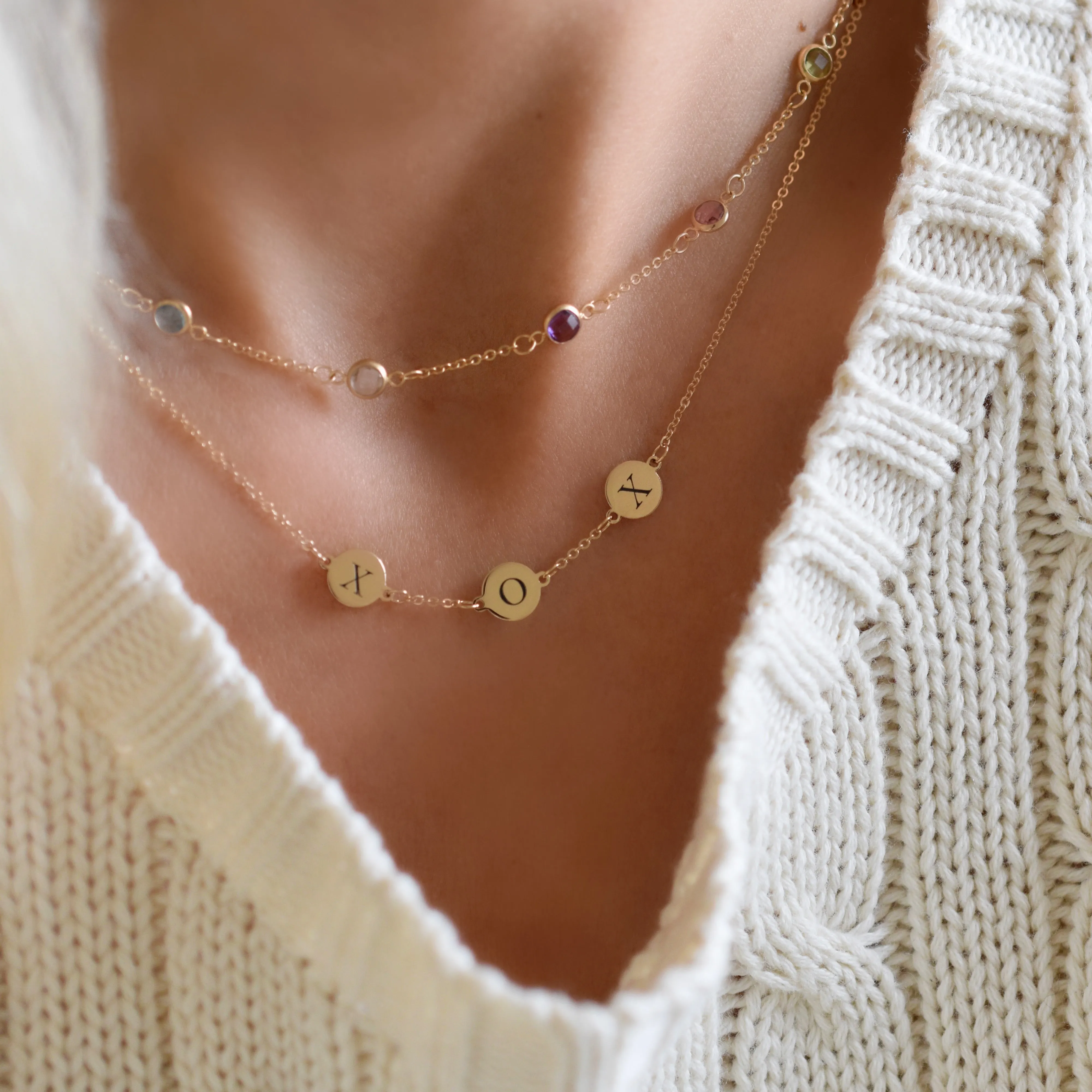 XOX Necklace in 14k Gold sold by Haverhill product image thumbnail 2
