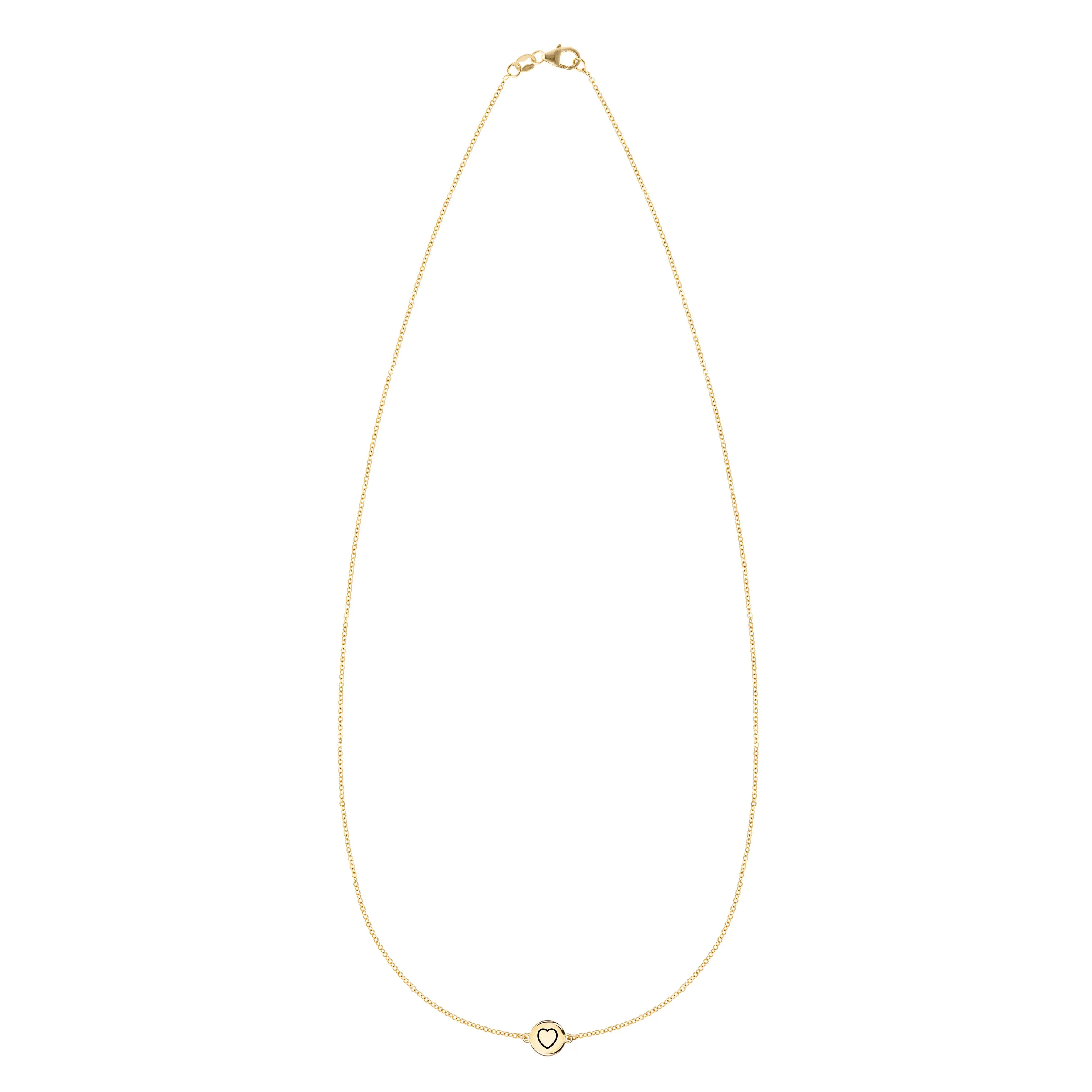 Heart Disc Necklace in 14k Gold sold by Haverhill product image thumbnail 4