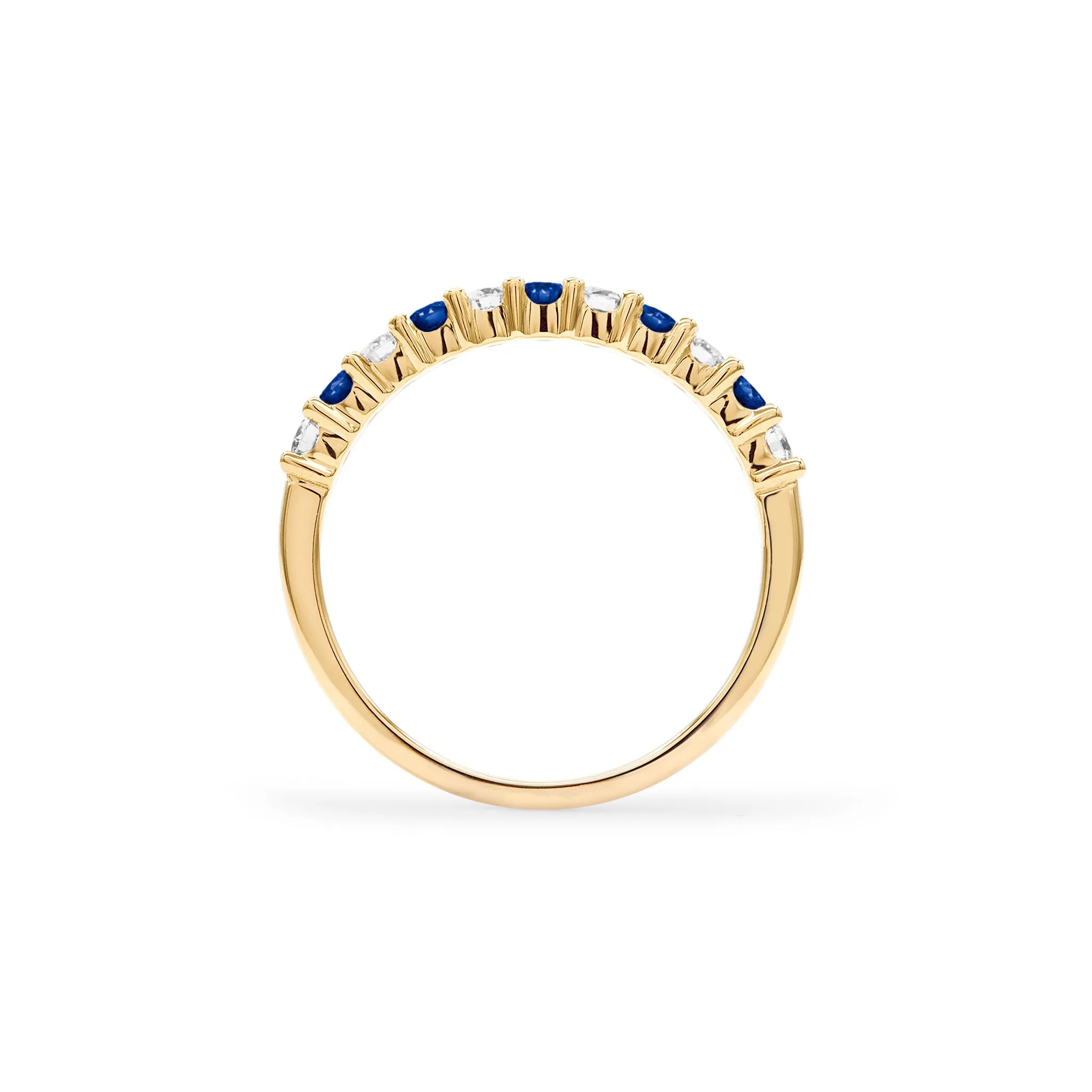 Rosecliff Diamond & Sapphire Stackable Ring in 14k Gold (September) sold by Haverhill product image thumbnail 4