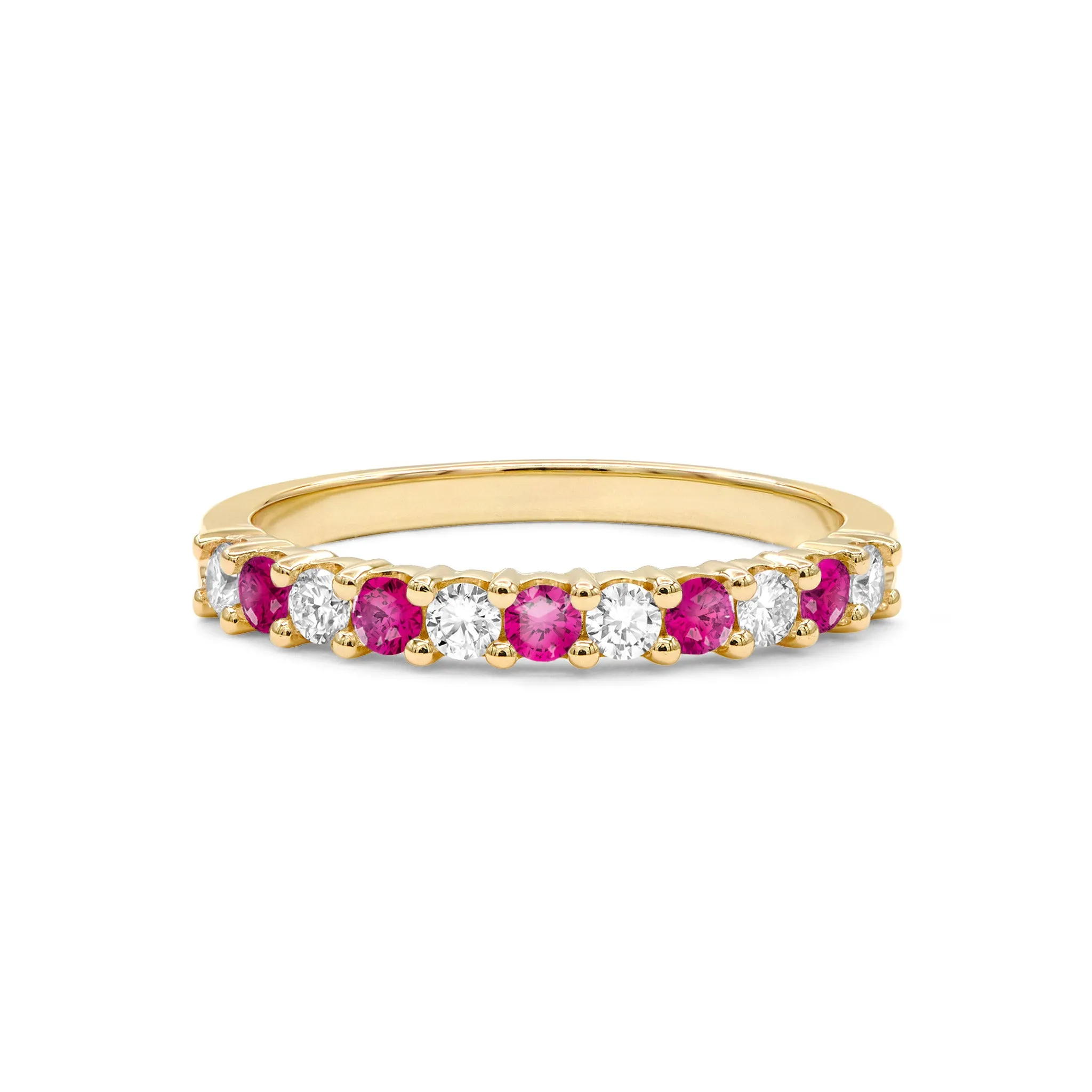 Rosecliff Diamond & Ruby Stackable Ring in 14k Gold (July) sold by Haverhill product image thumbnail 5