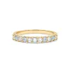 Rosecliff Diamond & Nantucket Blue Topaz Stackable Ring in 14k Gold (December) sold by Haverhill