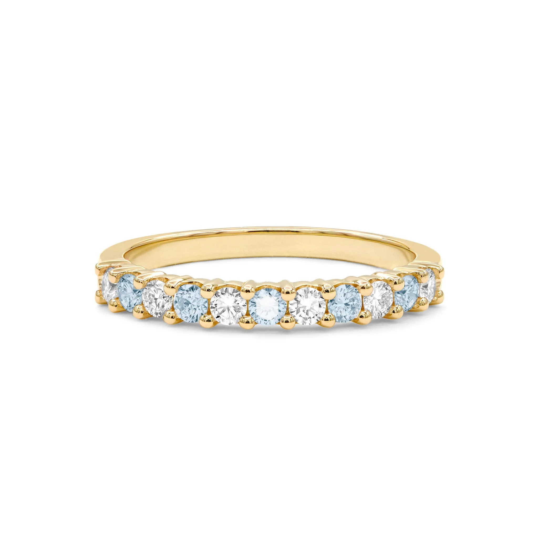 Rosecliff Diamond & Nantucket Blue Topaz Stackable Ring in 14k Gold (December) sold by Haverhill product image thumbnail 5