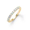 Rosecliff Diamond & Nantucket Blue Topaz Stackable Ring in 14k Gold (December) sold by Haverhill