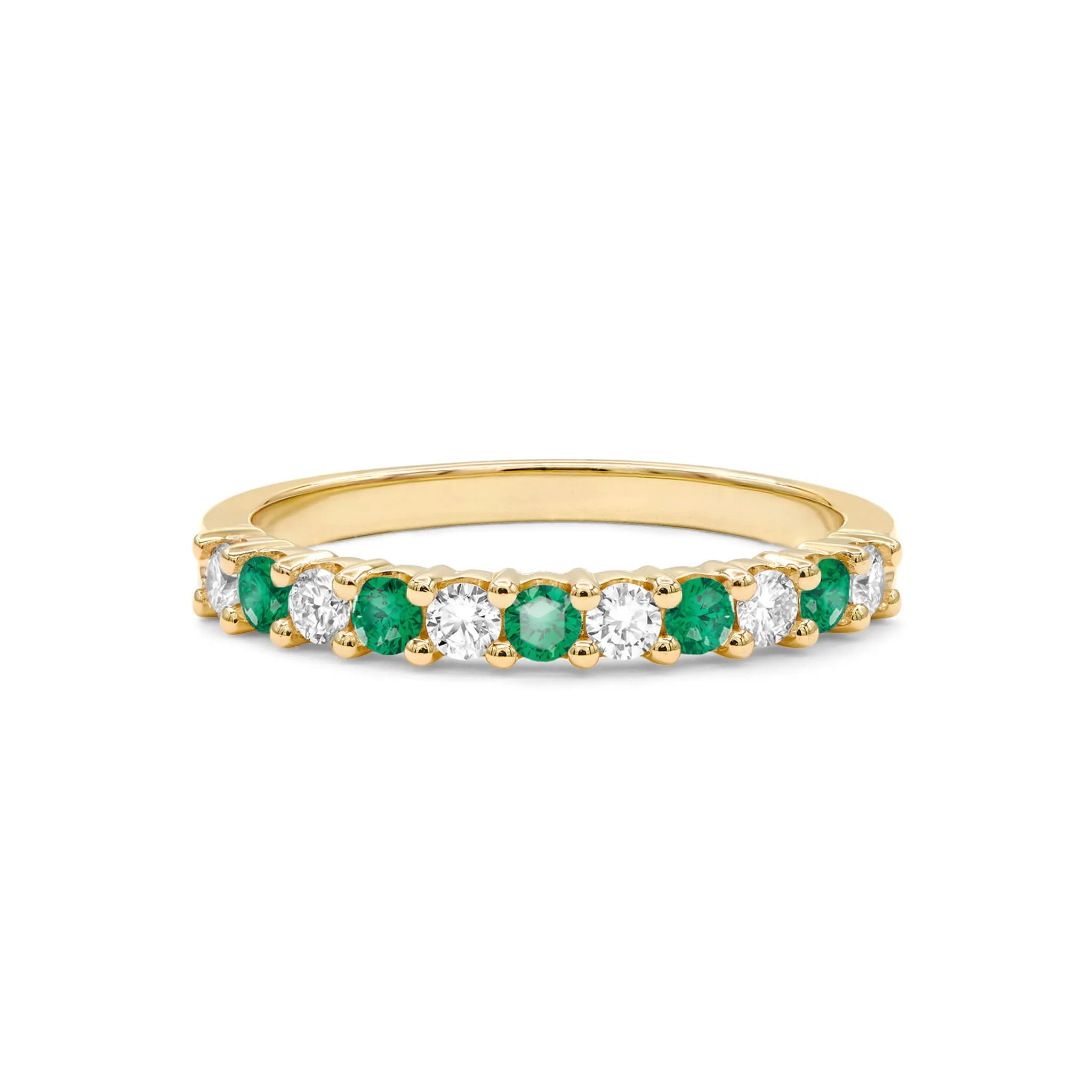 Rosecliff Diamond & Emerald Stackable Ring in 14k Gold (May) sold by Haverhill product image thumbnail 5