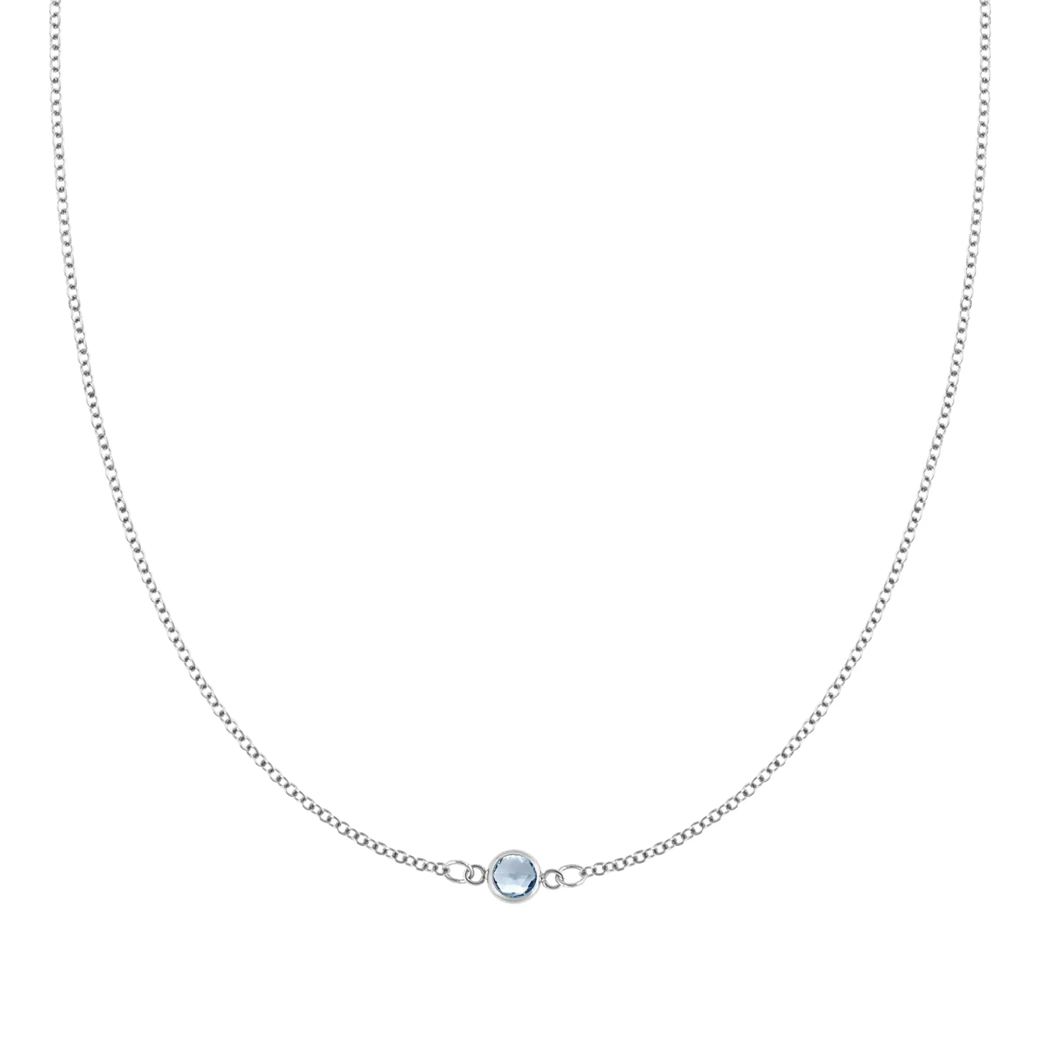 Petite 1 Aquamarine Necklace in 14k Gold (March) sold by Haverhill product image thumbnail 5