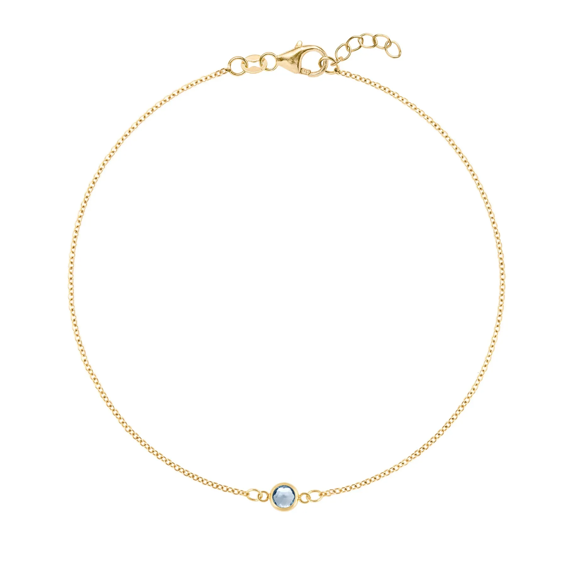 Petite 1 Aquamarine Bracelet in 14k Gold (March) sold by Haverhill