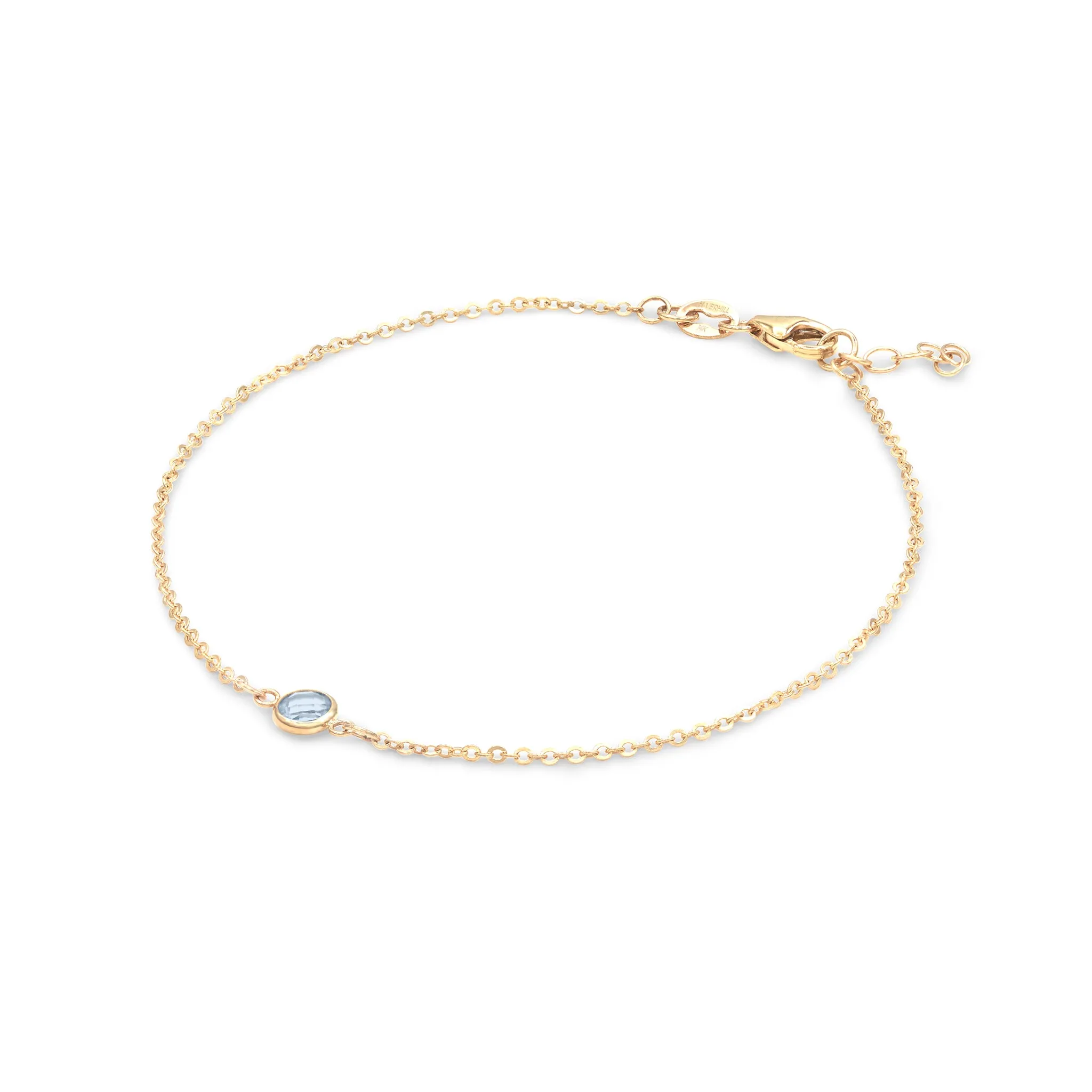 Petite 1 Aquamarine Bracelet in 14k Gold (March) sold by Haverhill product image thumbnail 4