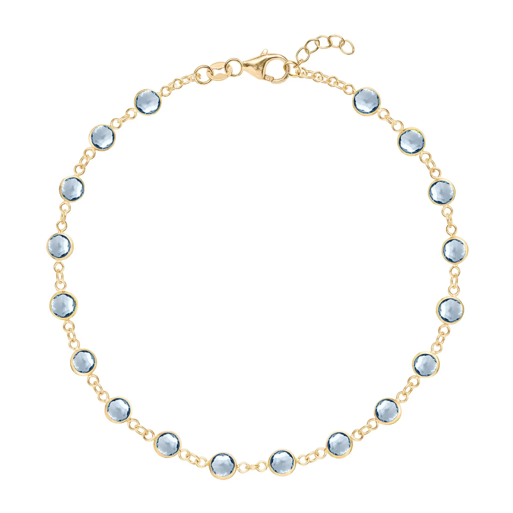 Newport Aquamarine Bracelet in 14k Gold (March) sold by Haverhill
