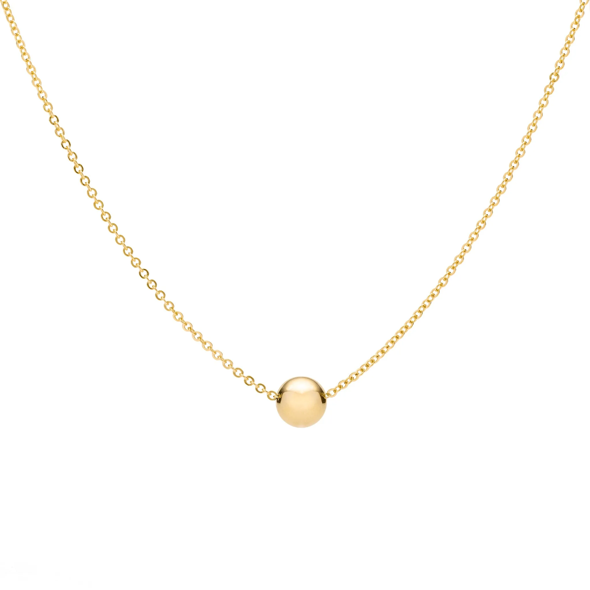 Bristol Bead Solitaire Necklace in 14k Gold sold by Haverhill