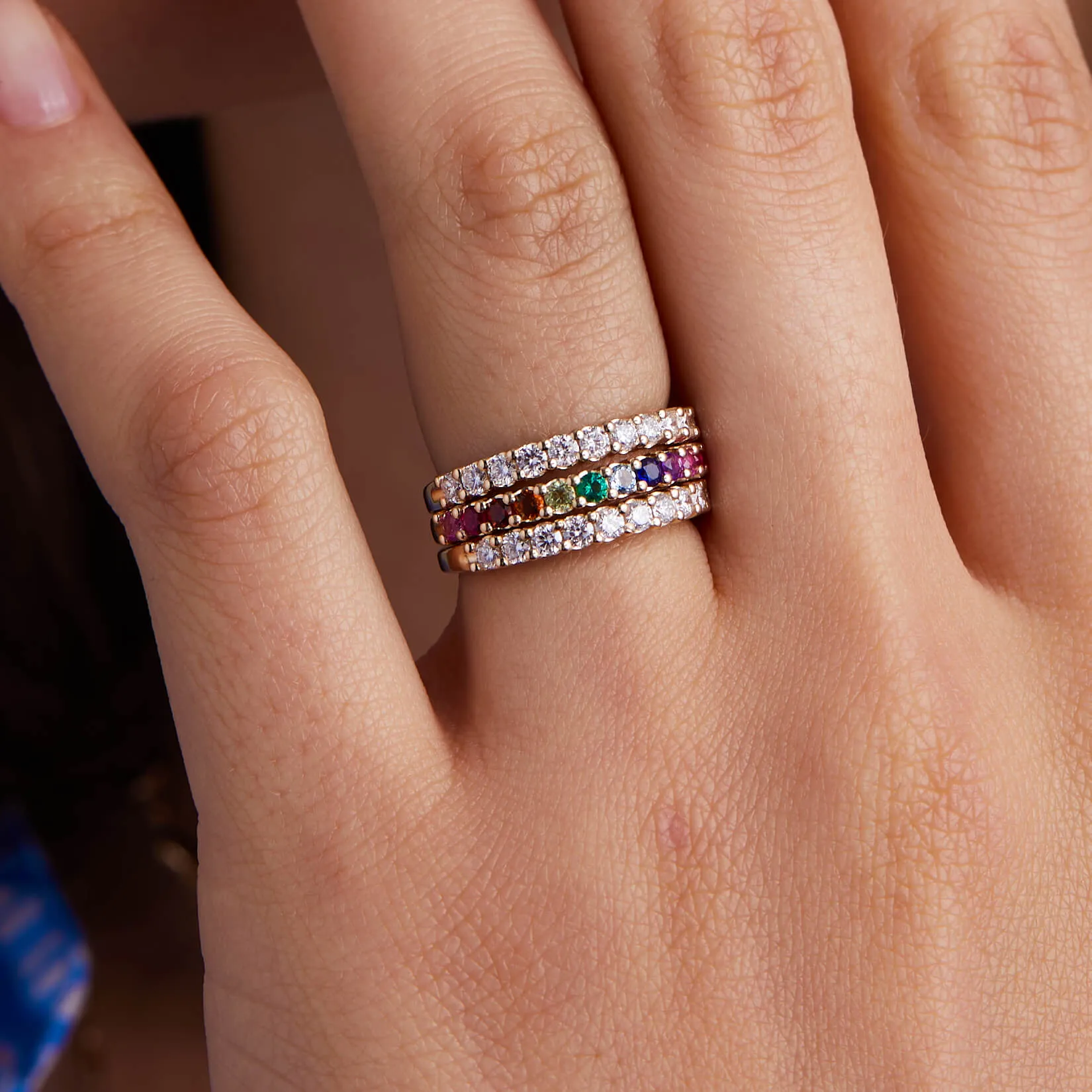 Rainbow Rosecliff Stackable Ring in 14k Gold sold by Haverhill product image thumbnail 3