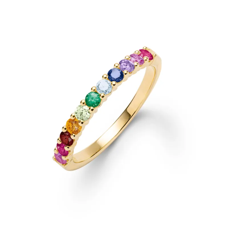Rainbow Rosecliff Stackable Ring in 14k Gold sold by Haverhill