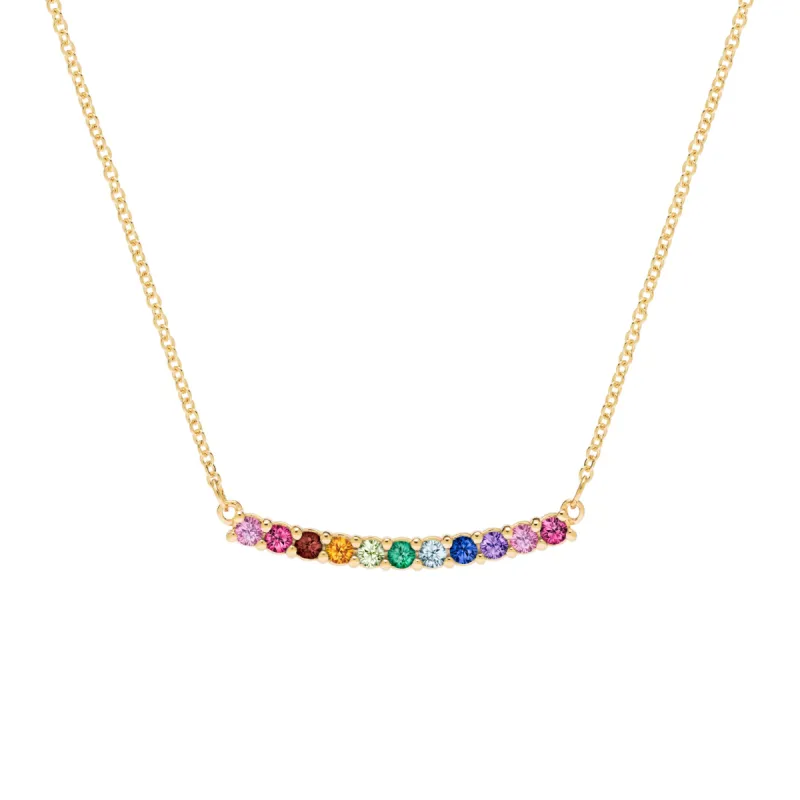 Rainbow Rosecliff Bar Necklace in 14k Gold sold by Haverhill