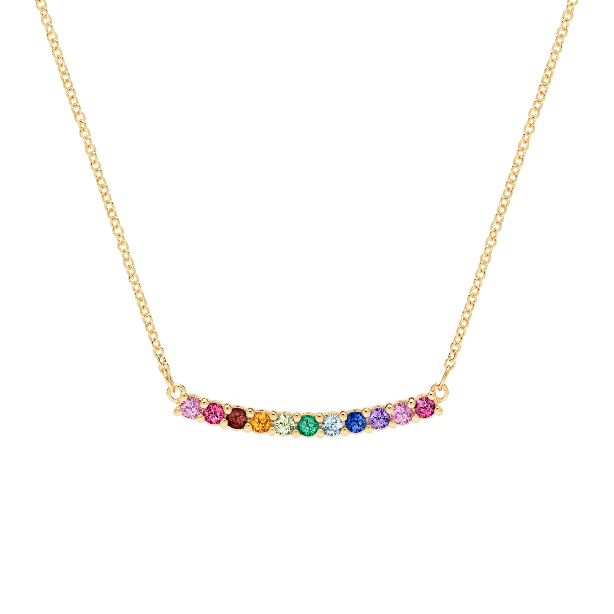 Rainbow Rosecliff Bar Necklace in 14k Gold sold by Haverhill