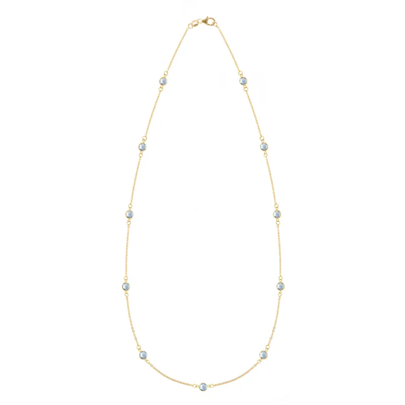 Bayberry 11 Aquamarine Necklace in 14k Gold (March) sold by Haverhill