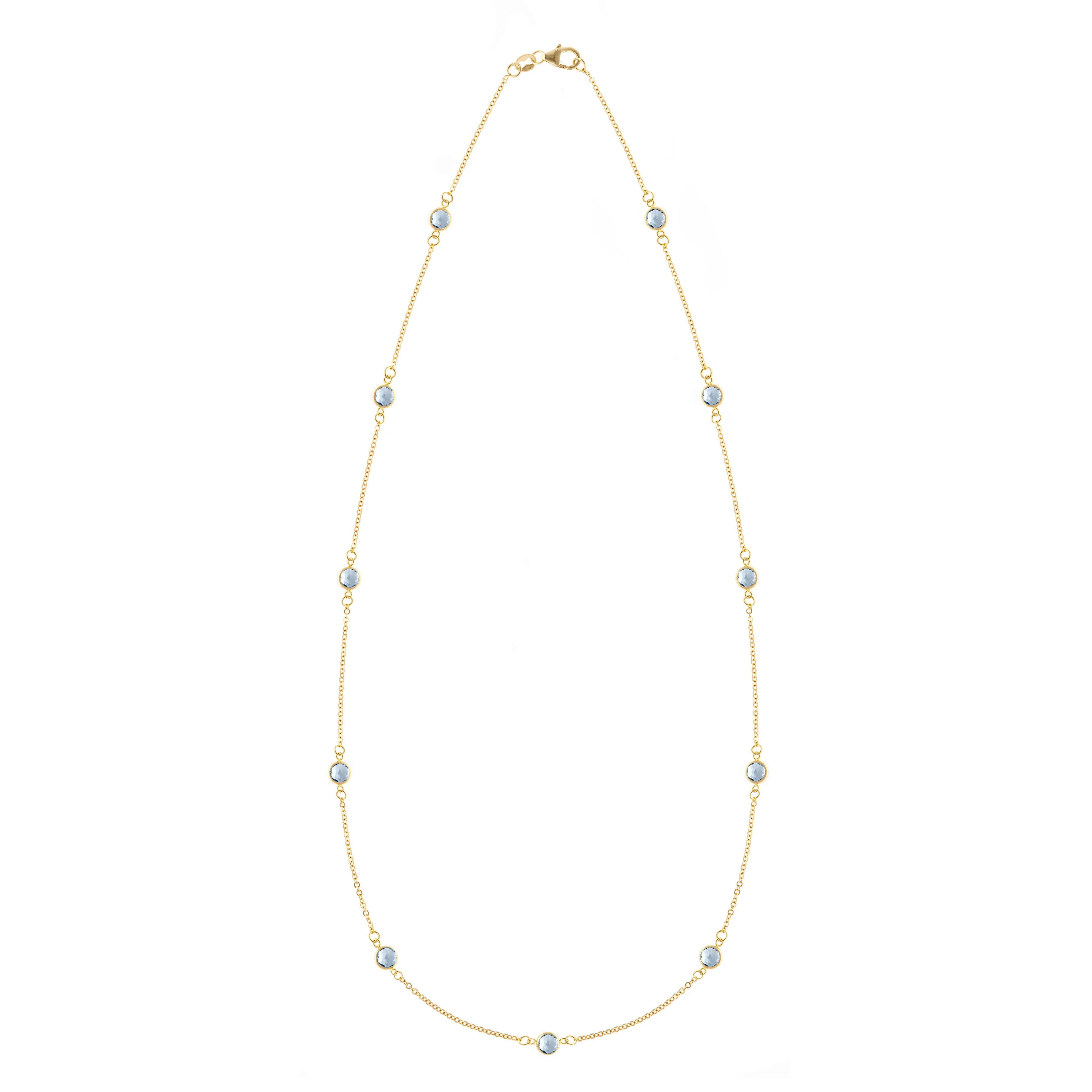 Bayberry 11 Aquamarine Necklace in 14k Gold (March) sold by Haverhill