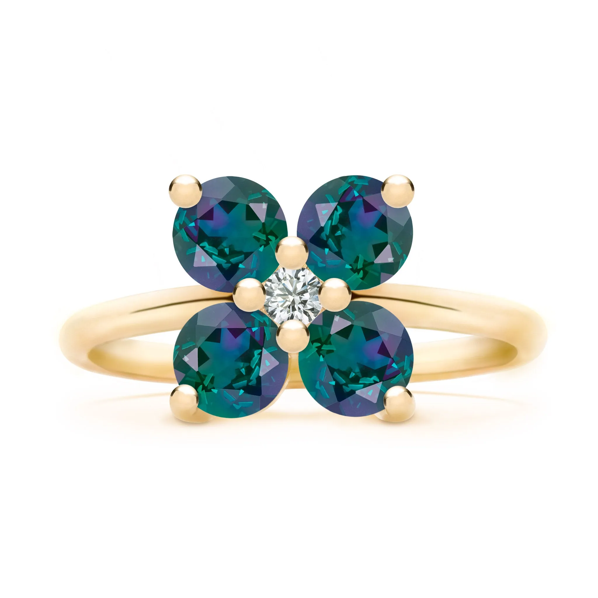 Greenwich 4 Alexandrite & Diamond Ring in 14k Gold (June) sold by Haverhill product image thumbnail 4