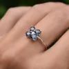 Greenwich 4 Alexandrite & Diamond Ring in 14k Gold (June) sold by Haverhill