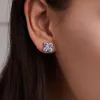 Greenwich 4 Aquamarine & Diamond Earrings in 14k Gold (March) sold by Haverhill
