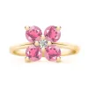 Greenwich 4 Pink Tourmaline & Diamond Ring in 14k Gold (October) sold by Haverhill