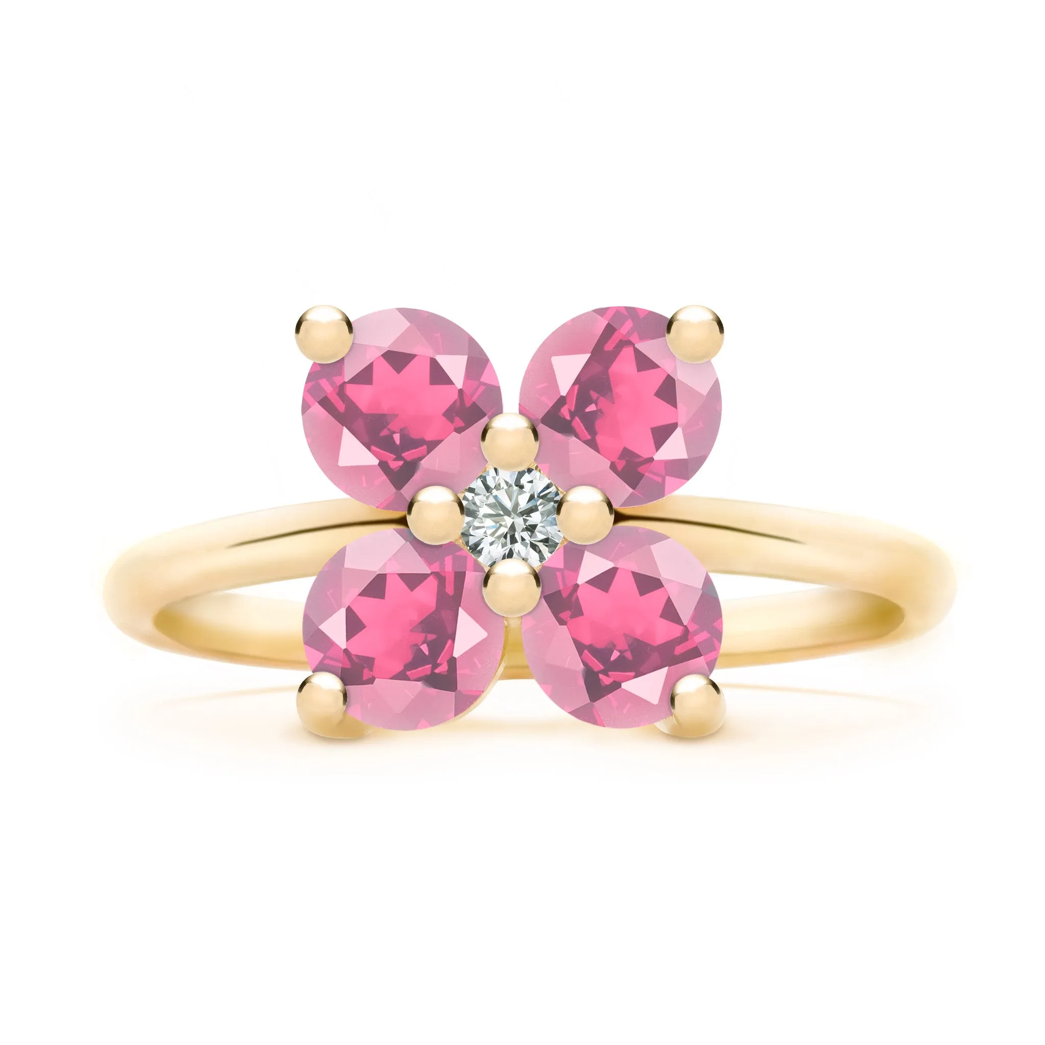 Greenwich 4 Pink Tourmaline & Diamond Ring in 14k Gold (October) sold by Haverhill product image thumbnail 4