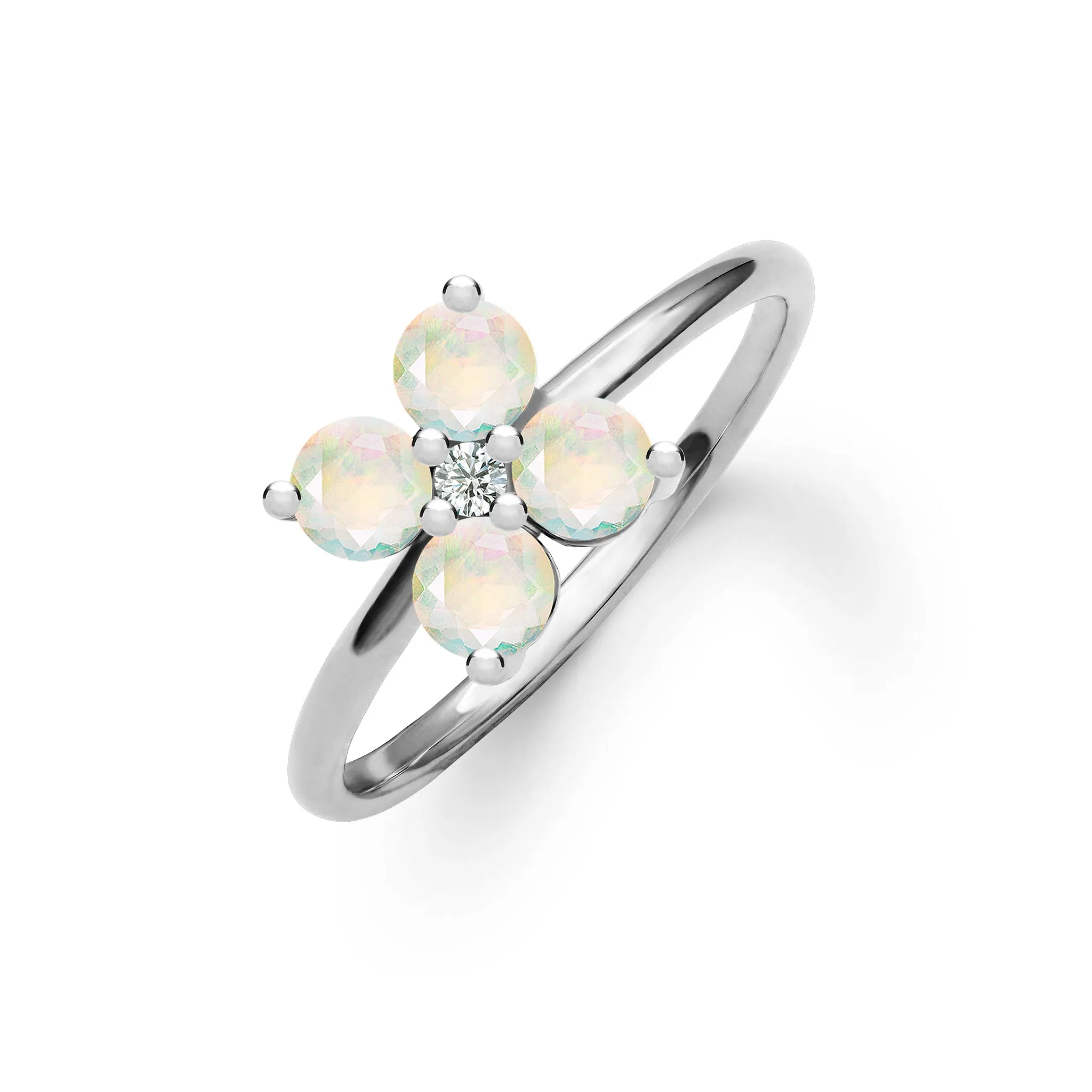 Greenwich 4 Opal & Diamond Ring in 14k Gold (October) sold by Haverhill product image thumbnail 5