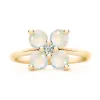 Greenwich 4 Opal & Diamond Ring in 14k Gold (October) sold by Haverhill