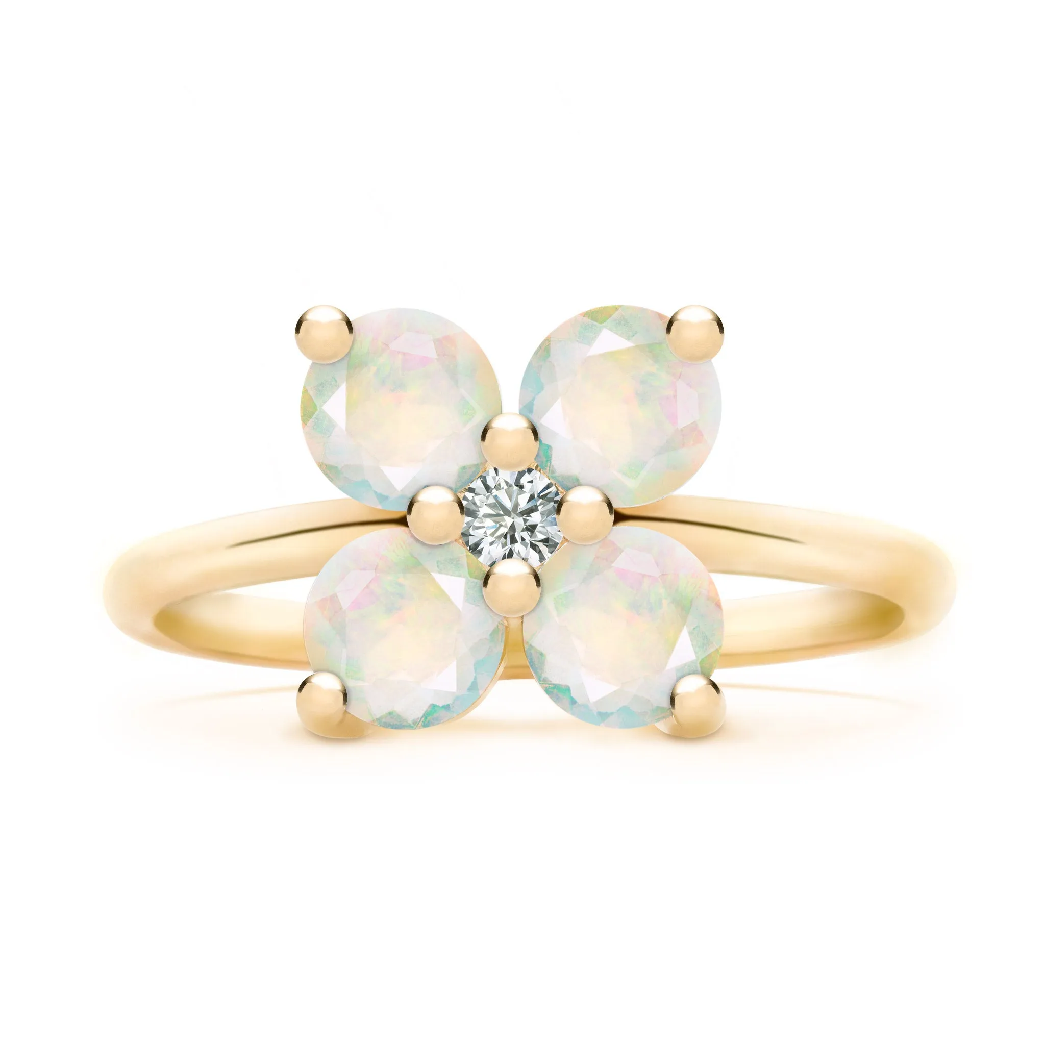 Greenwich 4 Opal & Diamond Ring in 14k Gold (October) sold by Haverhill product image thumbnail 4