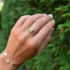 Greenwich 4 Peridot & Diamond Ring in 14k Gold (August) sold by Haverhill