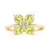 Greenwich 4 Peridot & Diamond Ring in 14k Gold (August) sold by Haverhill