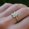 Greenwich 4 Peridot & Diamond Ring in 14k Gold (August) sold by Haverhill