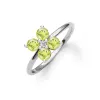 Greenwich 4 Peridot & Diamond Ring in 14k Gold (August) sold by Haverhill