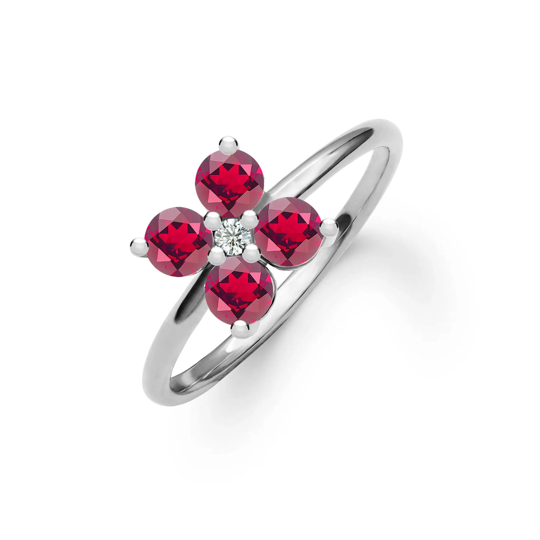 Greenwich 4 Ruby & Diamond Ring in 14k Gold (July) sold by Haverhill product image thumbnail 4