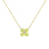 Greenwich 4 Peridot & Diamond Necklace in 14k Gold (August) sold by Haverhill