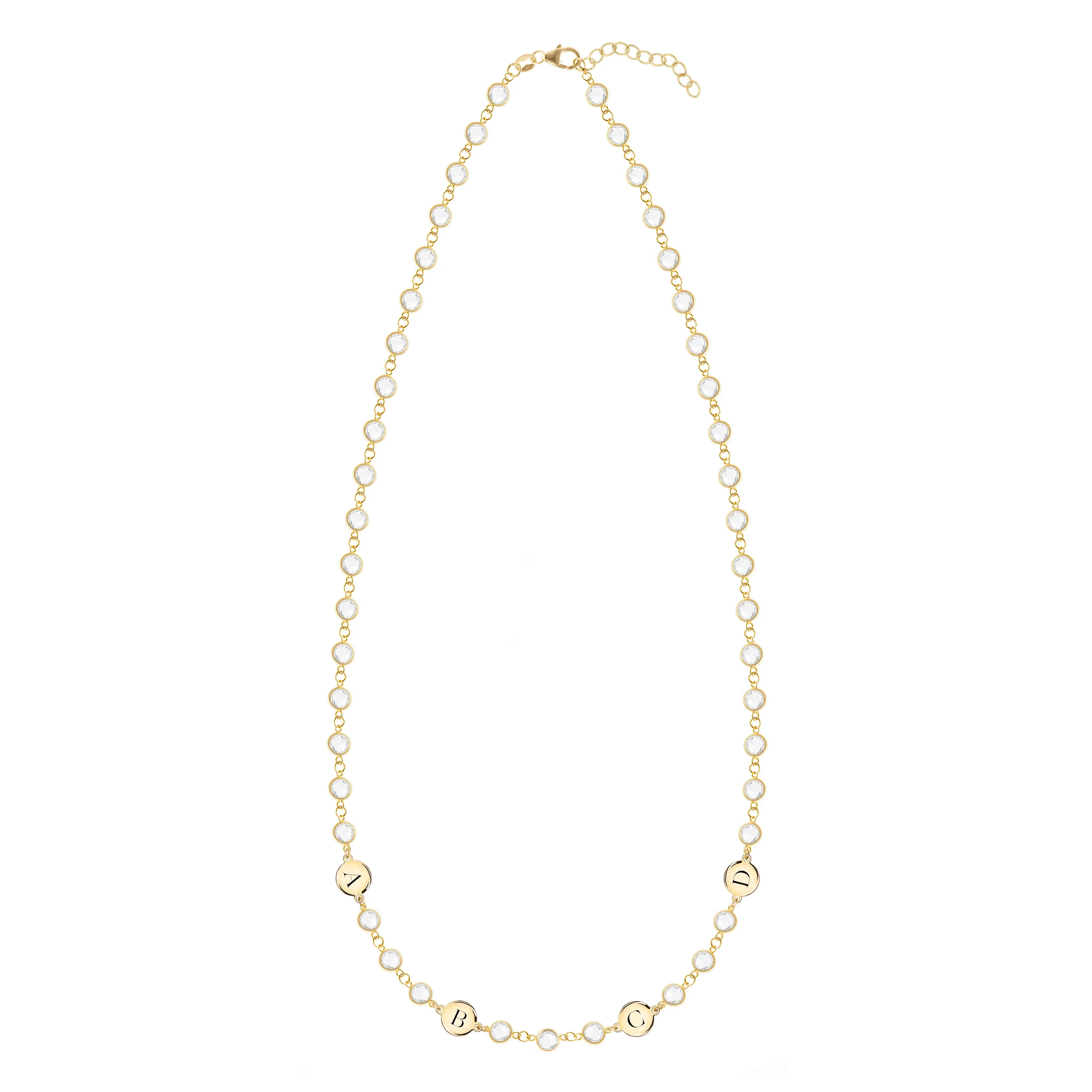 Newport 4 Letter Birthstone Necklace in 14k Gold sold by Haverhill product image thumbnail 4