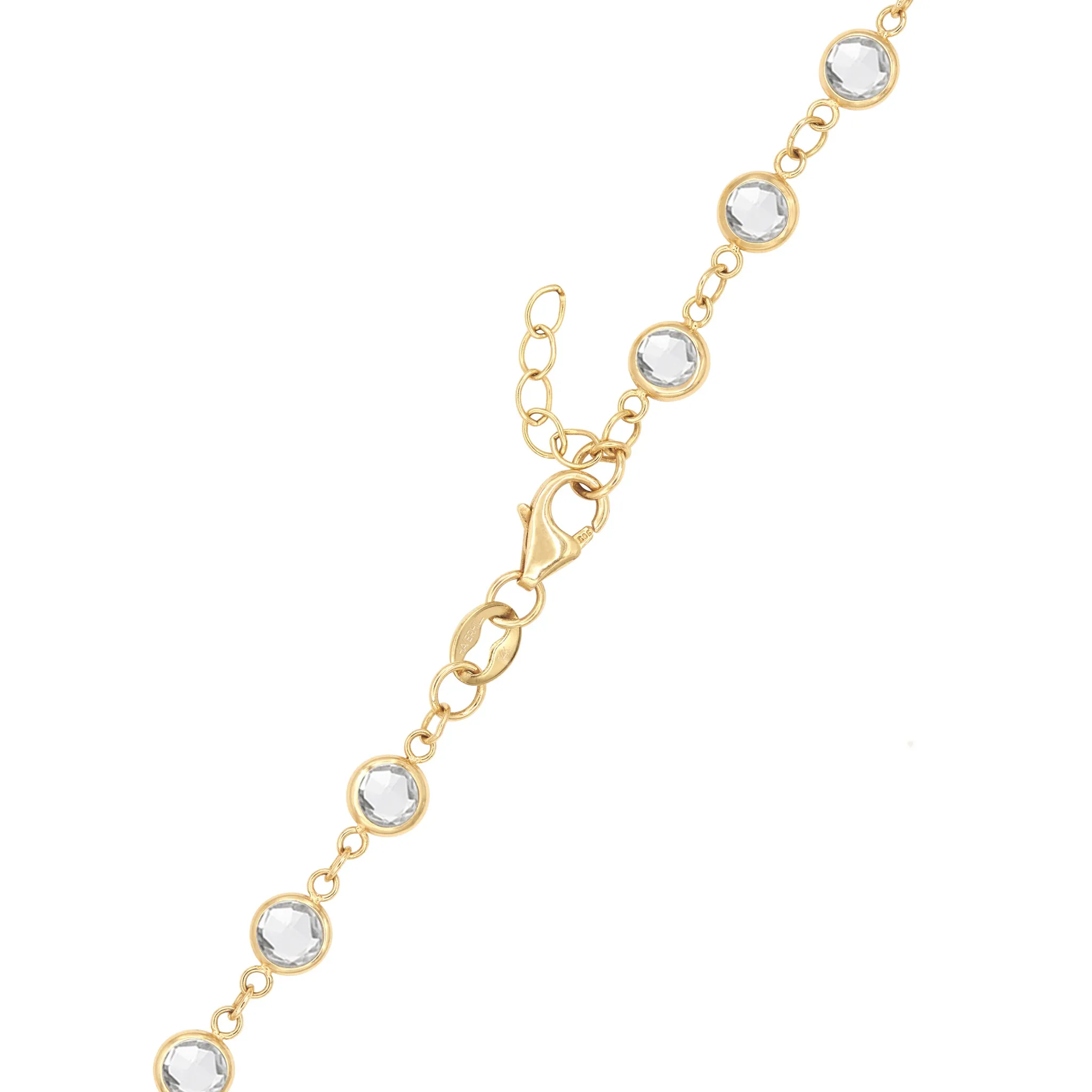 Newport 2 Letter Birthstone Bracelet in 14k Gold sold by Haverhill product image thumbnail 4