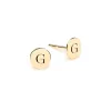 Letter G Stud Earrings in 14k Gold sold by Haverhill