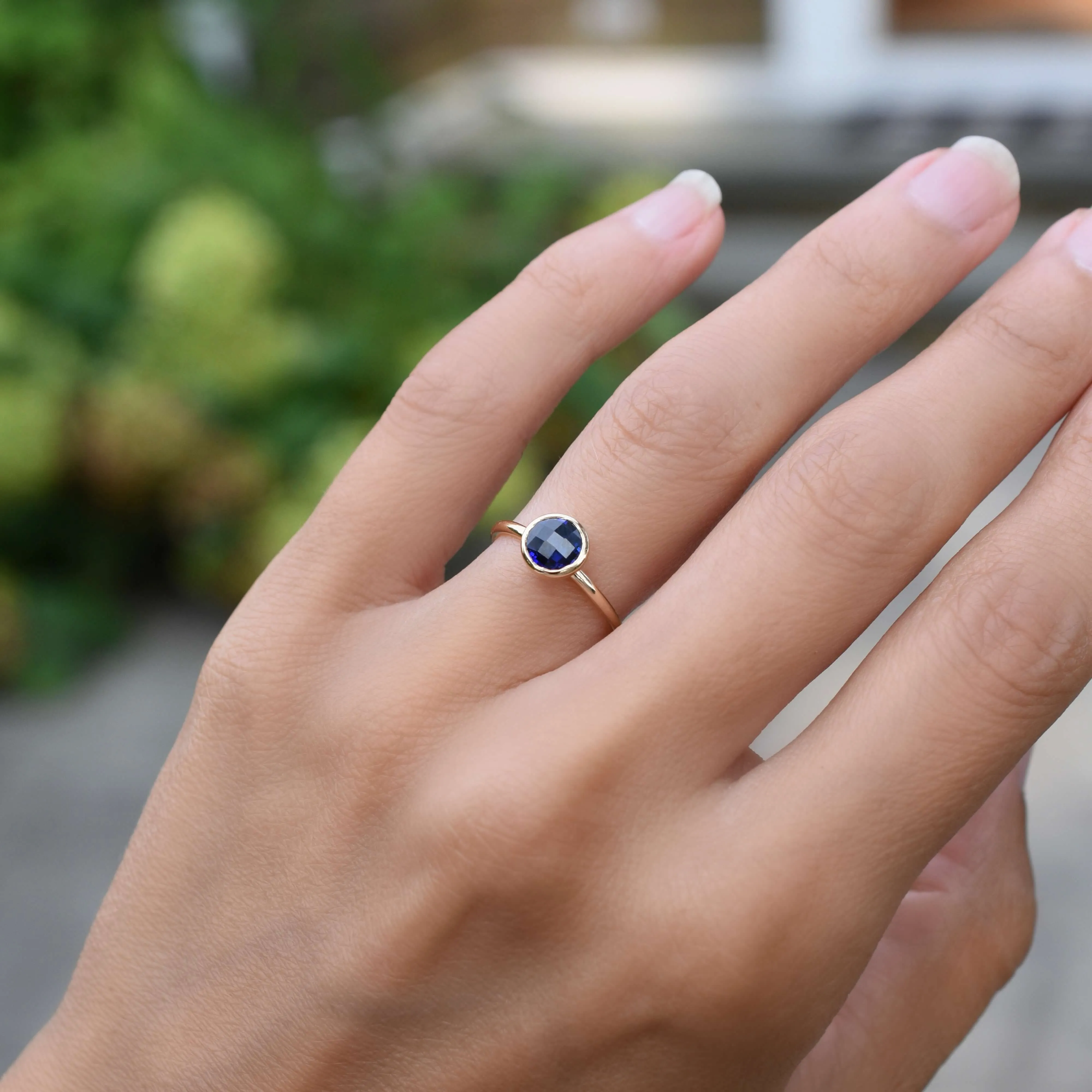 Grand Sapphire Ring in 14k Gold (September) sold by Haverhill product image thumbnail 2
