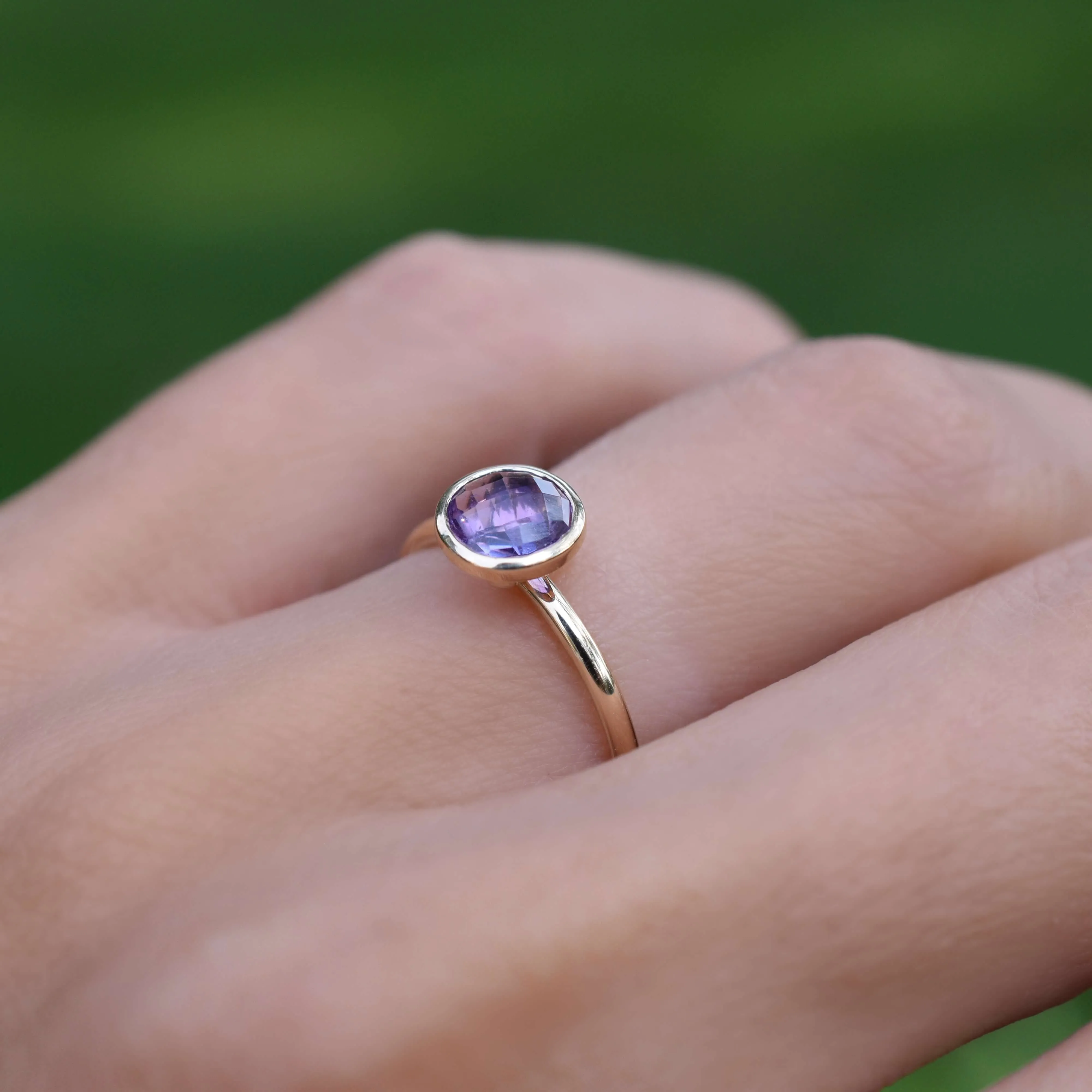 Grand Amethyst Ring in 14k Gold (February) sold by Haverhill product image thumbnail 3