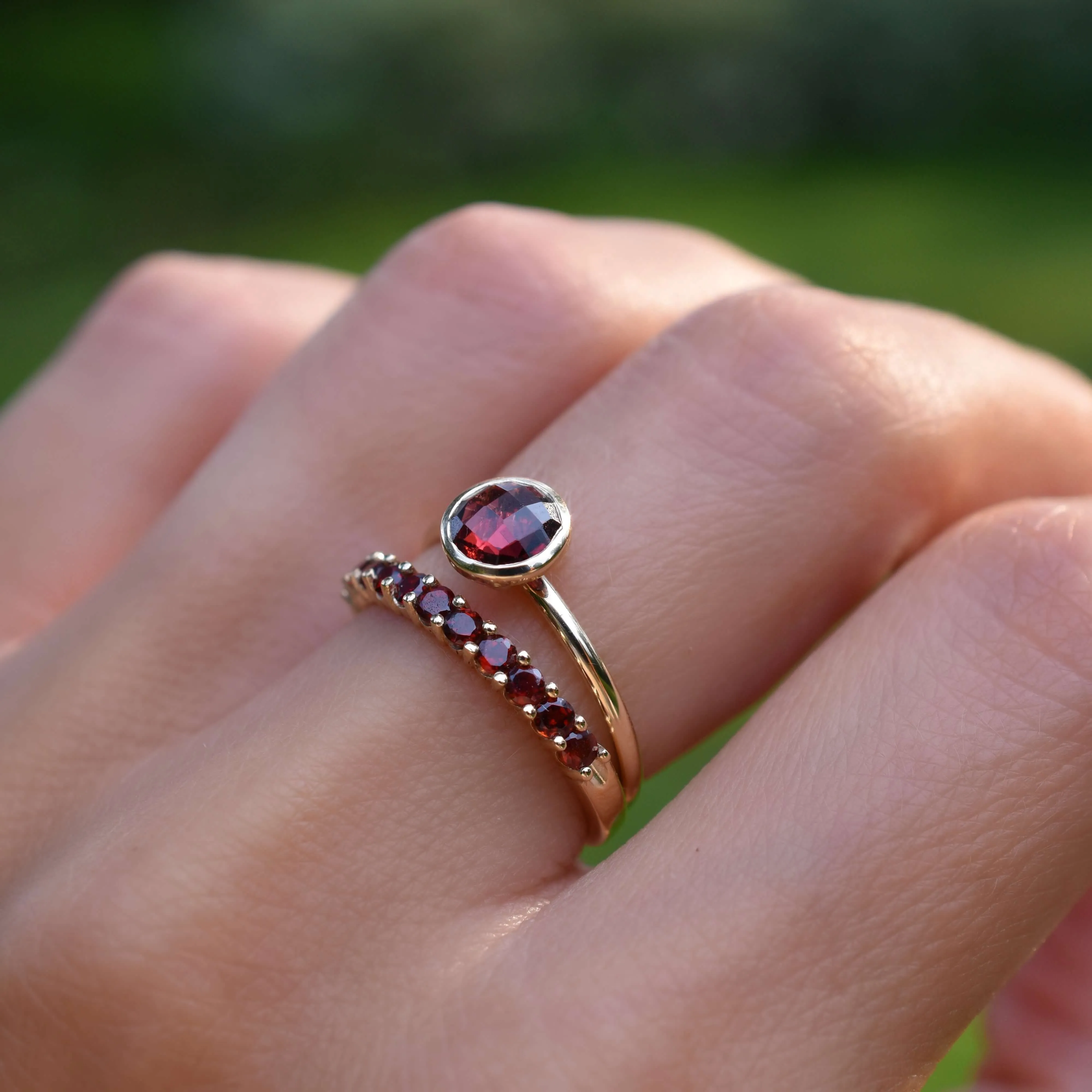 Grand Garnet Ring in 14k Gold (January) sold by Haverhill product image thumbnail 3