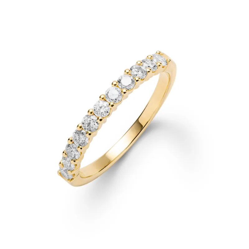 Rosecliff White Topaz Stackable Ring in 14k Gold (April) sold by Haverhill