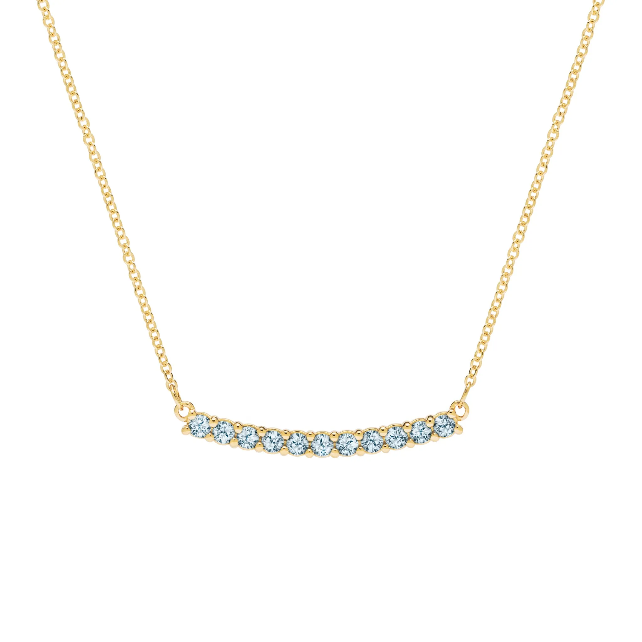 Rosecliff Nantucket Blue Topaz Bar Necklace (December) sold by Haverhill