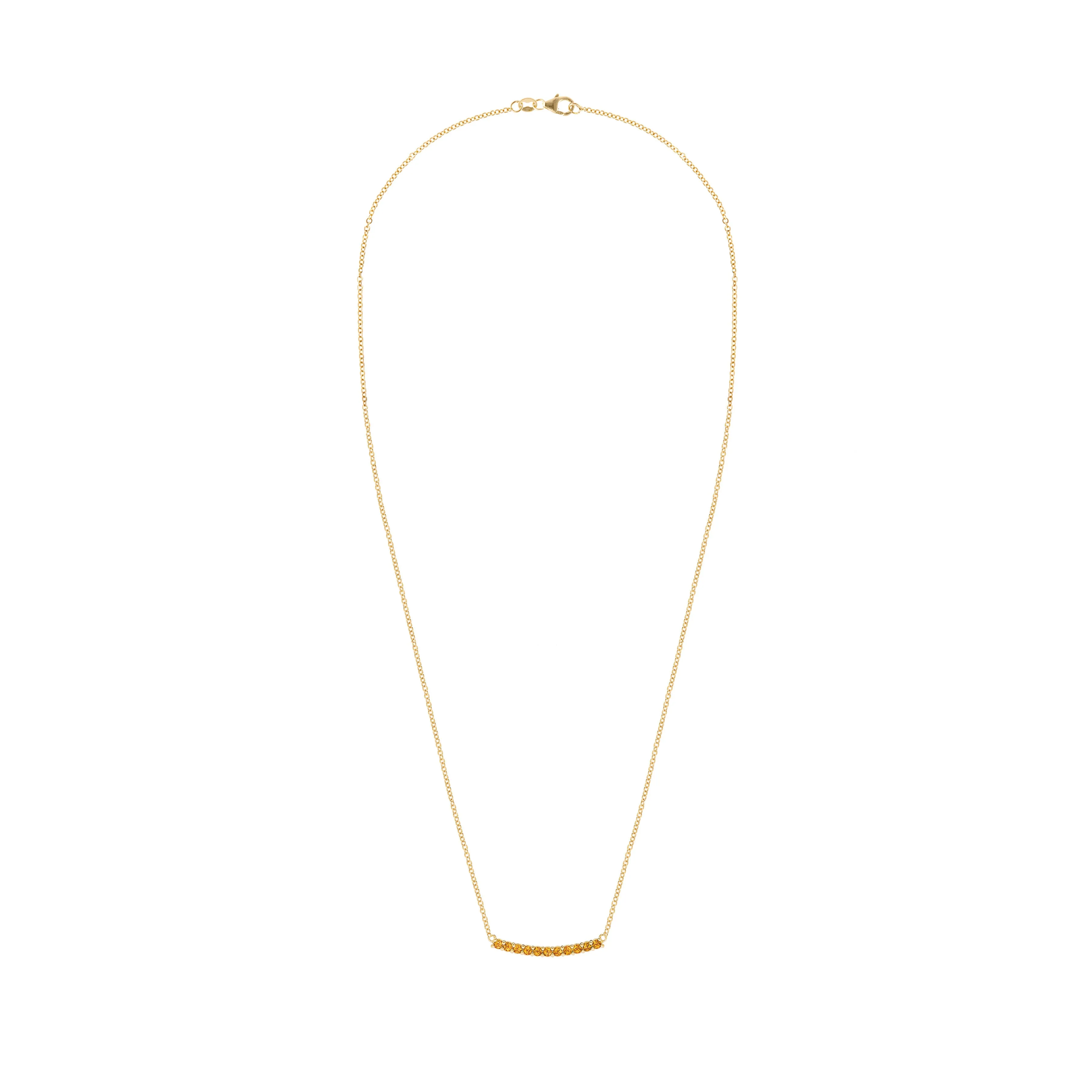 Rosecliff Citrine Bar Necklace in 14k Gold (November) sold by Haverhill product image thumbnail 4